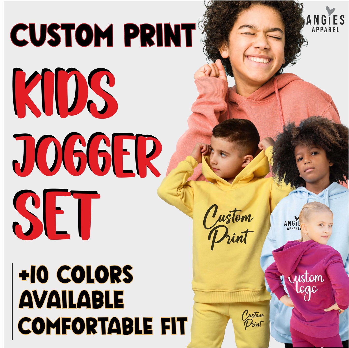 Custom Kids Jogger Sets – Personalized & Printed Just for You