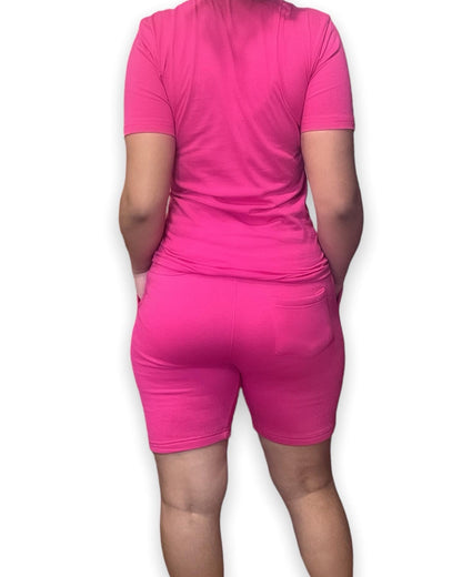 Hot Pink Adult Short Set