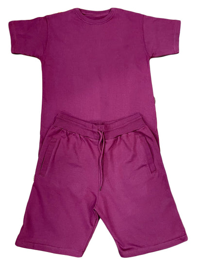 Burgundy Adult Short Set