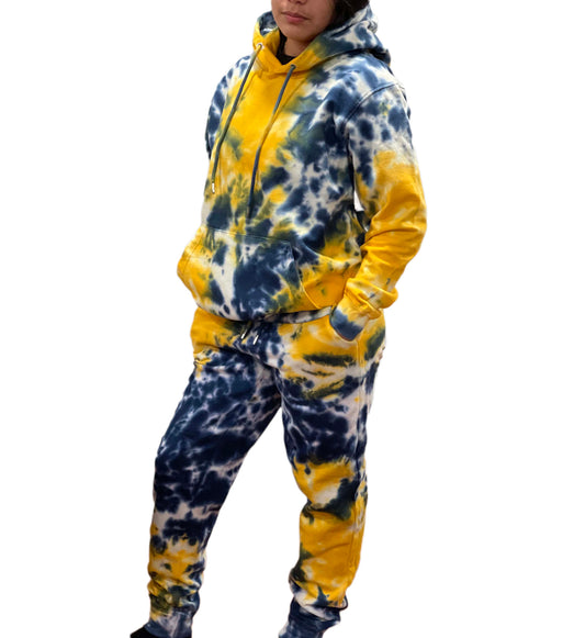 Gold Navy Tye Dye Set
