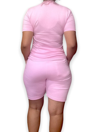 Light Pink Adult Short Set