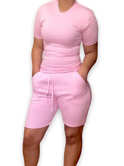 Light Pink Adult Short Set