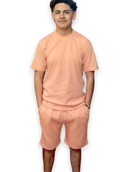 Peach Adult Short Set
