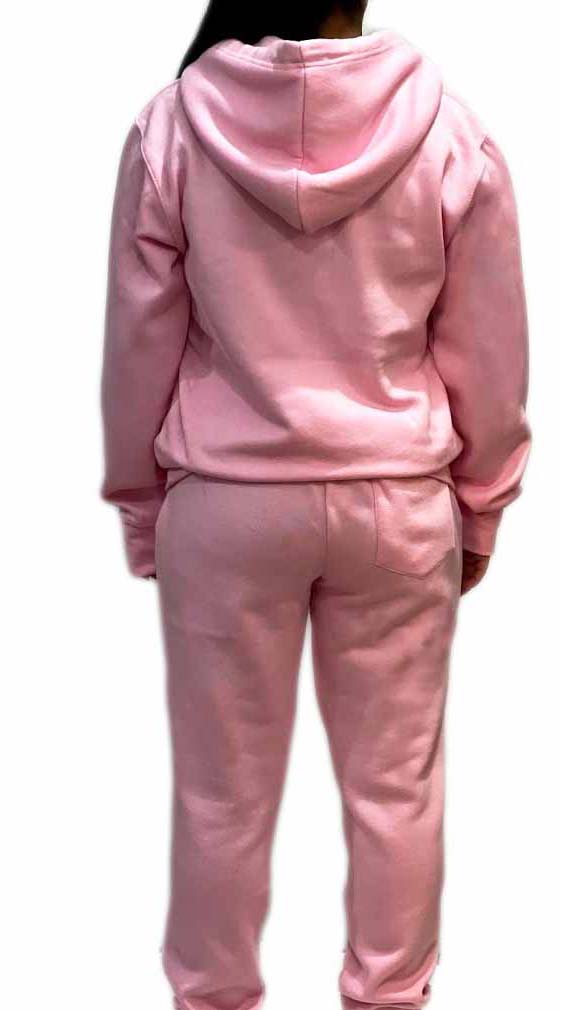 Light Pink Adult Pull Over Sweat Suit