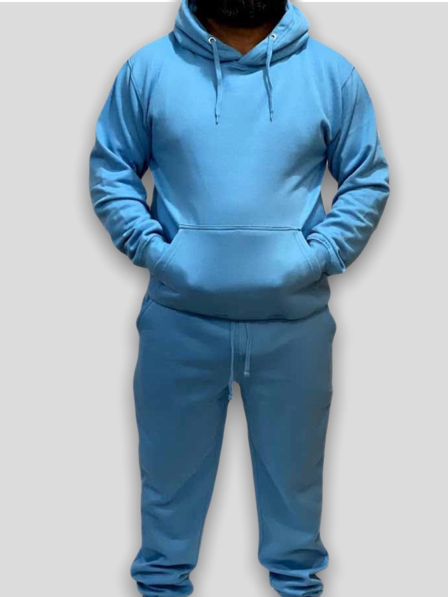 Sky Blue Adult Pull Over Sweat Suit