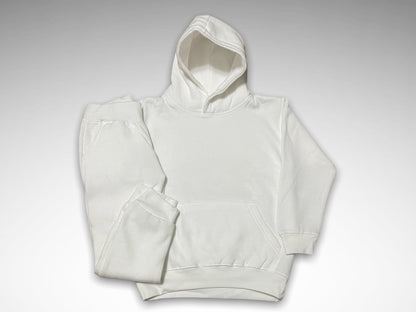 KIDS White Pull Over Sweat Suit