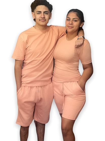 Peach Adult Short Set