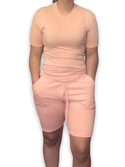 Peach Adult Short Set