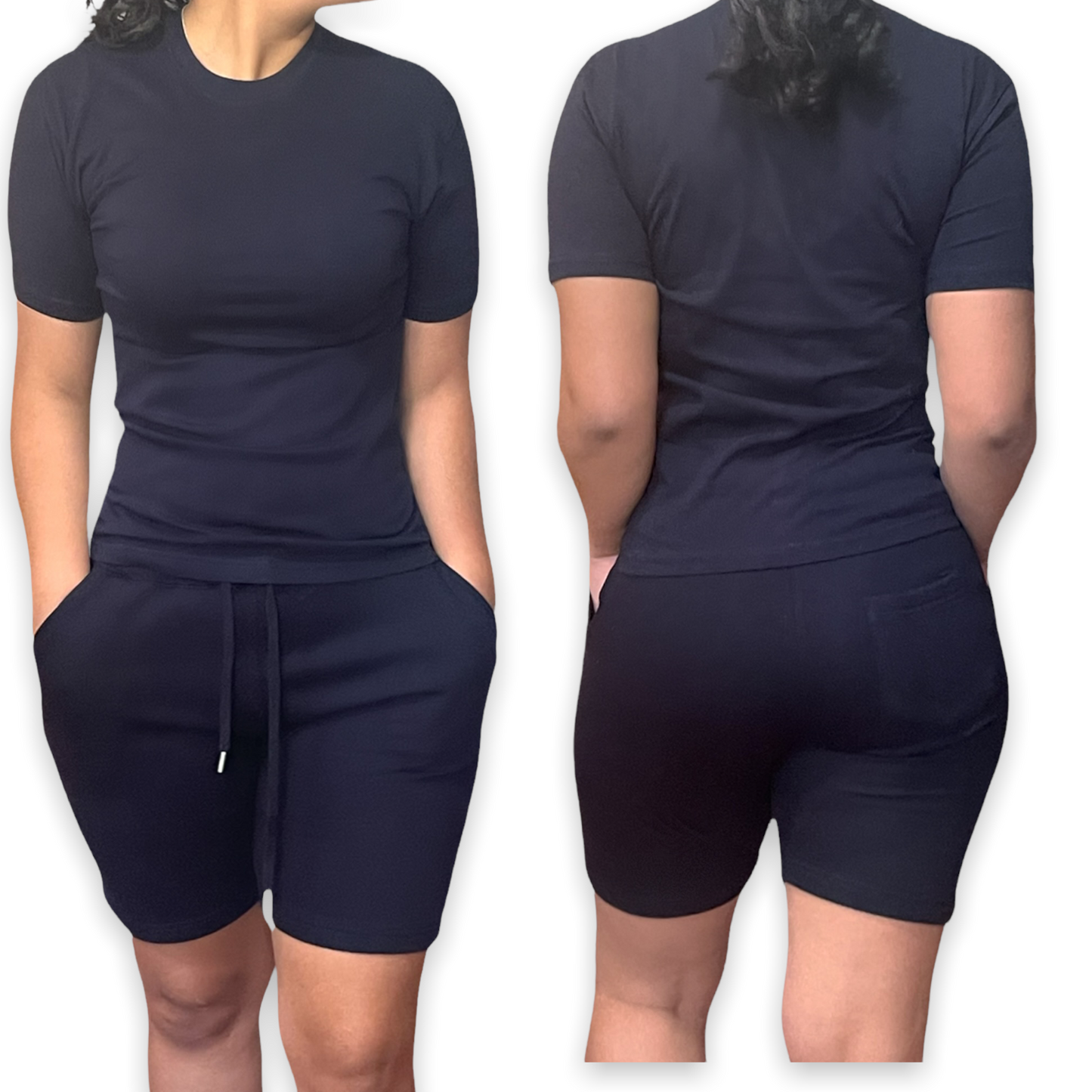 Navy Adult Short Set