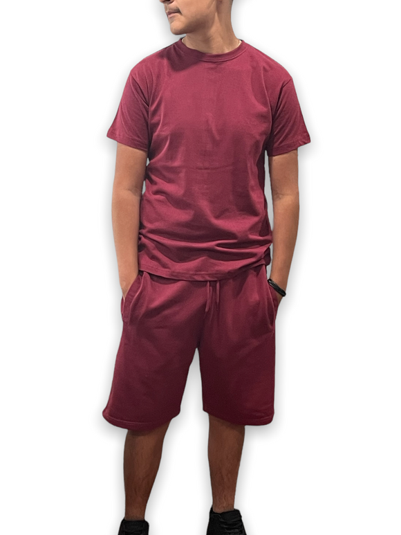 Burgundy Adult Short Set