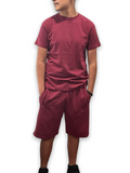 Burgundy Adult Short Set