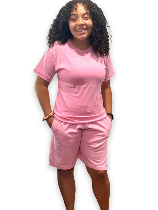 Light Pink Adult Short Set