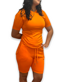 Orange Adult Short Set