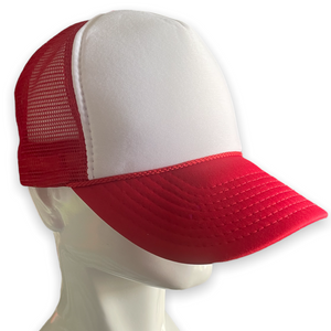 Red/White Front Trucker Hat