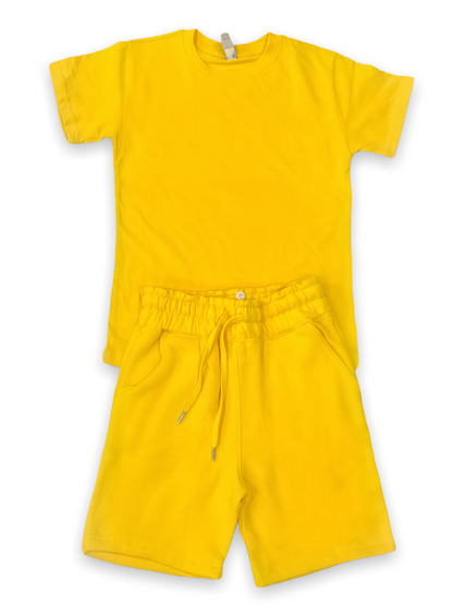 Yellow Kids Short Set