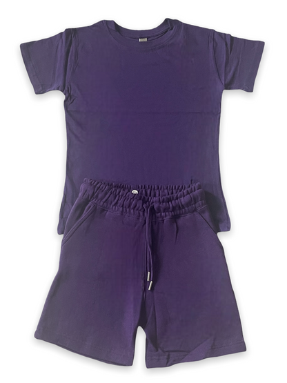 Purple Kids Short Set