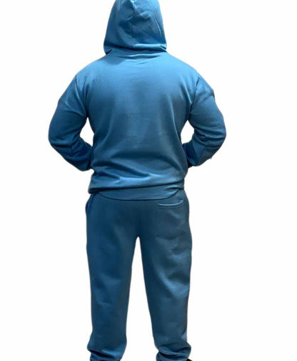 Sky Blue Adult Pull Over Sweat Suit