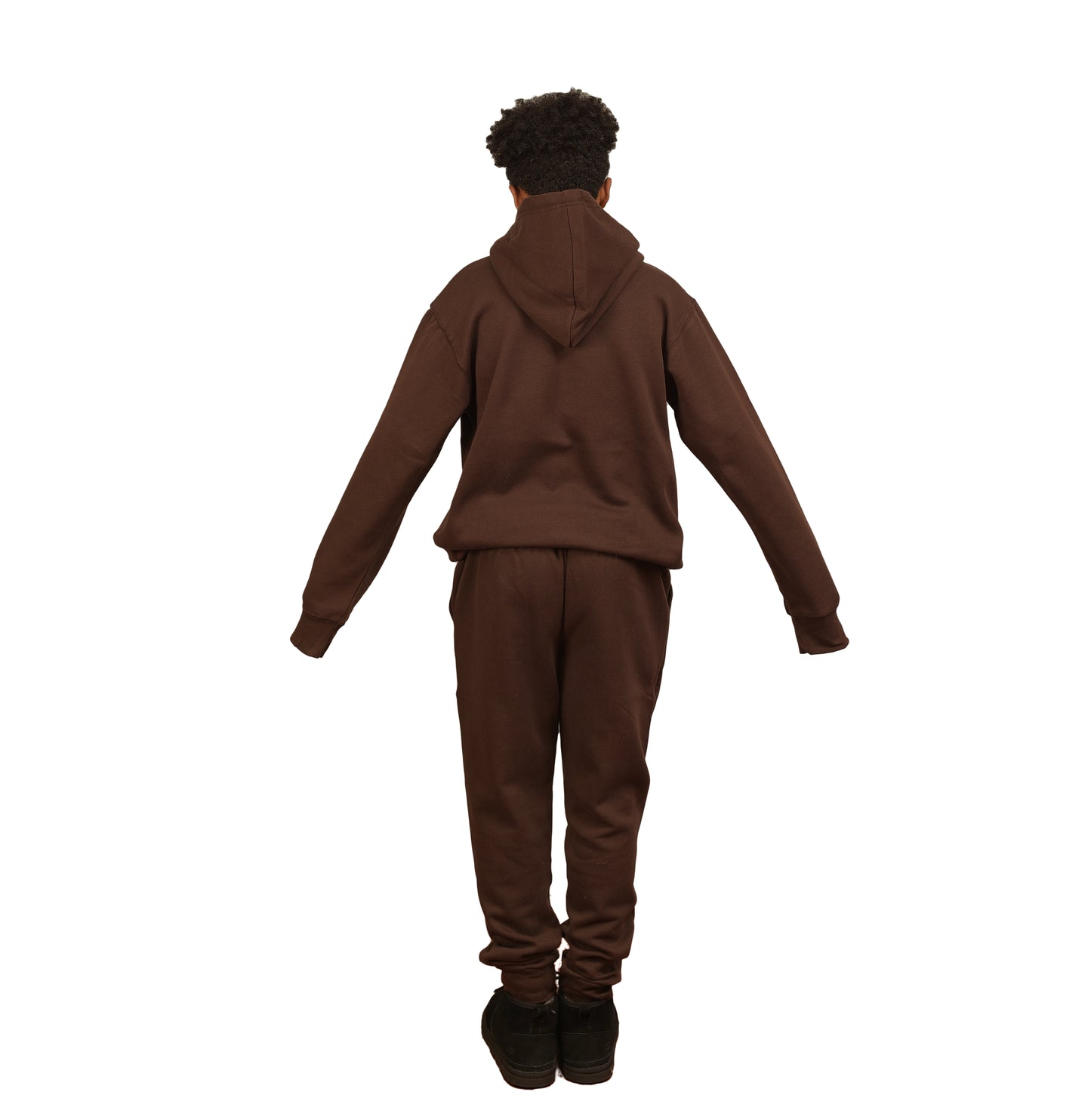 Brown Adult Pull Over Sweat Suit