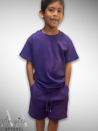 Purple Kids Short Set