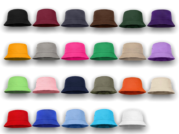 12 Bucket Hats printed 1 color