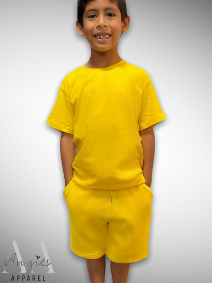 Yellow Kids Short Set