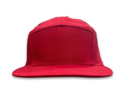Red Five Panel Cap