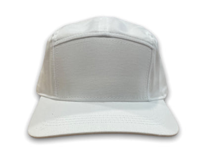 White Five Panel Cap